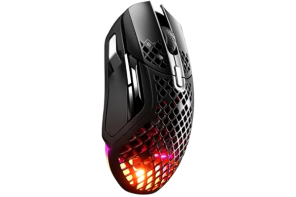 SteelSeries  Aerox 5 Trådlös Spelmus - Ultralätt 74g - 9 Knappar - Bluetooth/2.4GHz - 180h Batteritid - IP54 Vattentålig - PC/MAC - FPS, MOBA, Battle Royale