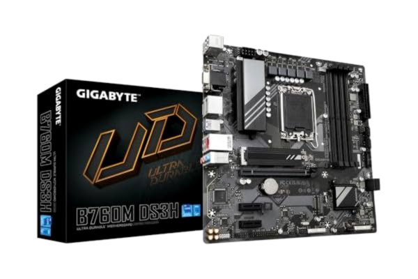 Gigabyte GIGABYTE B760M DS3H Bundkort - Intel B760 - Intel LGA1700 socket - DDR5 RAM - Micro-ATX