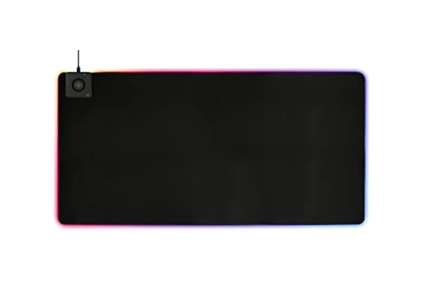 Deltaco  Gaming DMP330 RGB spelmusmatta XL - 118 x 58 cm - integrerad Qi trådlös laddare 10 W - 4 mm tjock - svart