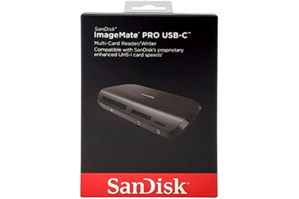 SanDisk  ImageMate PRO USB-C Multi Card Reader/Writer, USB 3.0, up to 160MB/s, UHS-II, UHS-I or non-UHS SD, Black
