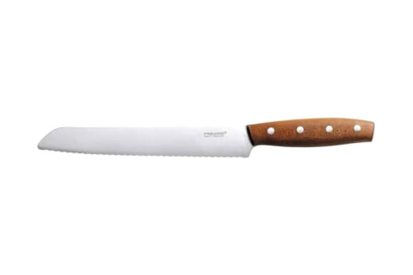 Fiskars  Brödkniv, total längd: 33 cm, kvalitetsstål/trä, brun, norr, 1016480