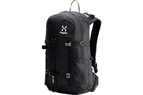 Haglöfs  Bäck 28 czarny plecak alpejski i trekkingowy, rozmiar 28 l - kolor True Black, czarny (True Black), 28 Litres, Kompatybilny z systemem nawadniania