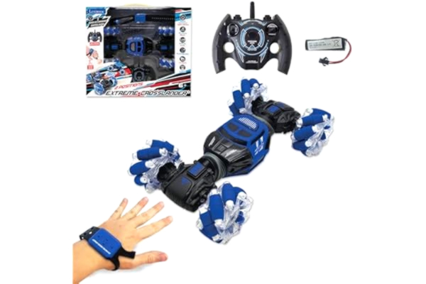 Lexibook , Extreme Crosslander®, Fjärrstyrd terrängbil, upp till 12 km/h, ljuseffekter, fjärrkontroll & geststyrningsarmband ingår, musik, uppladdningsbar, RC50