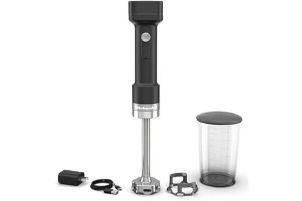 KitchenAid Kitchenaid Trådlös handmixer I Kitchenaid Go I bärbar handmixer och blandningskärl 700 ml I Med batteri I Svart