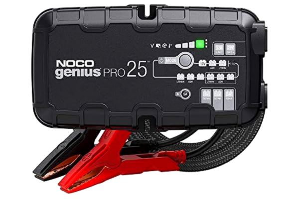 Noco  Genius PRO25 Batterioplader til 6V, 12V og 24V 25000mA (Wet, Gel, MF, CA, EFB, AGM, & Lithium-Ion)