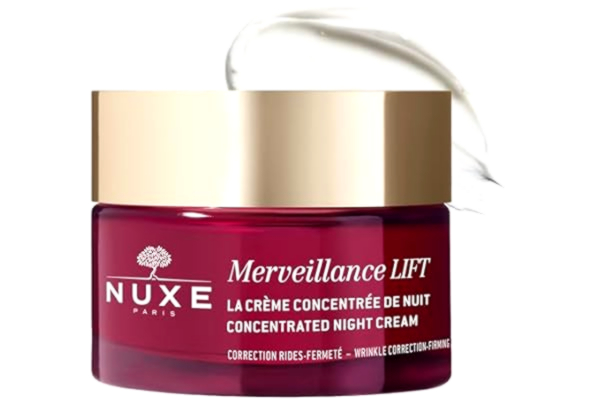 Nuxe NUXE Merveillance Lift koncentrerad nattkräm 50 ml, fastare nattkräm, jämnar ut rynkor och ökar hudens elasticitet, för vilad och upphöjd hud på morgonen, vegansk formel