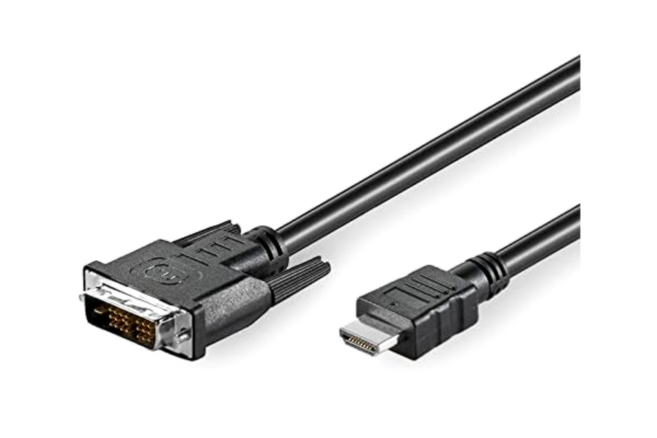 Elfa Goobay 50580 DVI-D/HDMI-kabel, nickelpläterad, svart, 2 m kabellängd