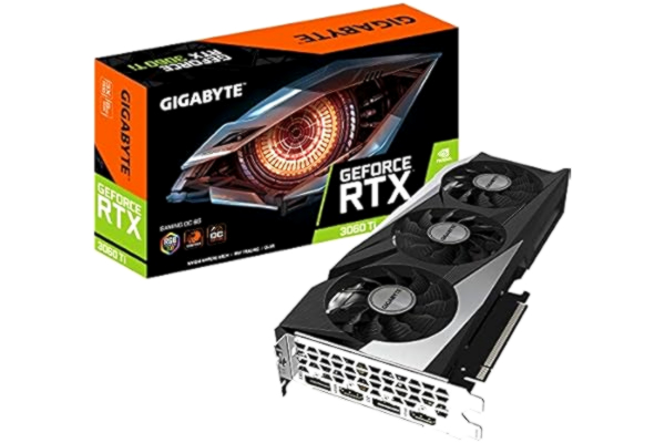 Gigabyte GIGABYTE Carte Graphique Nvidia GeForce RTX 3060 Ti Gaming OC LHR 8Go GV-N306TGAMING OC-8GD V2 Noir