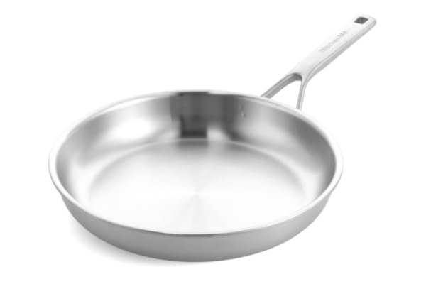 KitchenAid  Multiplicera 3PLY rostfritt stål 24 cm stekpanna, Pfann-fri, trippel, multiklad, induktionslämplig, ugnssäker upp till 220°C, silver