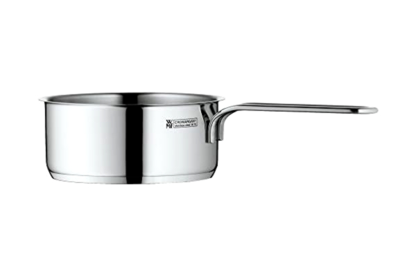WMF  Sauce Pan Ø 12 cm Approx. 0,7L Mini Stackable Pouring Rim Cromargan® Stainless Steel Brushed Suitable for All Stove Tops Including Induction Dishwasher-Safe