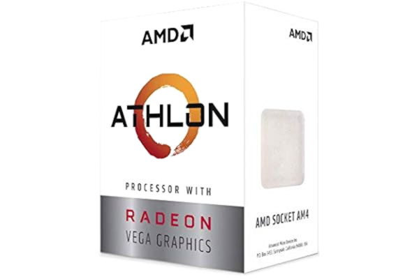 AMD  Athlon 3000G Processor with Radeon Vega 3 Graphics (2C/4T, 3.5 GHz Base Clock)