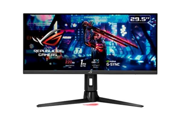 Asus ASUS ROG Strix XG309CM | 29,5 inch UWFHD Gaming Monitor | 220 Hz, 1ms G2G, G-Sync compatibel, HDR 10, KVM Switch | Fast-IPS-paneel, 21:9, 2560x1080, DisplayPort, HDMI, USB-C, ergonomisch