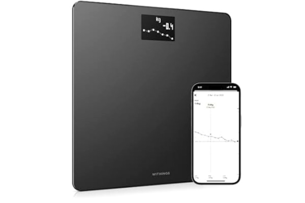 Withings  Body – WLAN smart våg med BMI-funktion, digital personvåg, appsynkronisering via Bluetooth eller WLAN