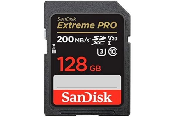 SanDisk  128 GB Extreme PRO SDXC-kort + RescuePRO Deluxe, upp till 200 MB/s, UHS-I, klass 10, U3, V30