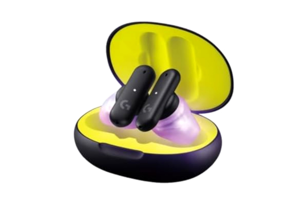 Logitech  G FITS True Wireless spelhörlurar, Anpassad gjuten passform, LIGHTSPEED + Bluetooth, Fyra Beamforming-mikrofoner, PC, Mac, PS5, PS4, Mobil, Nintendo Switch - Svart