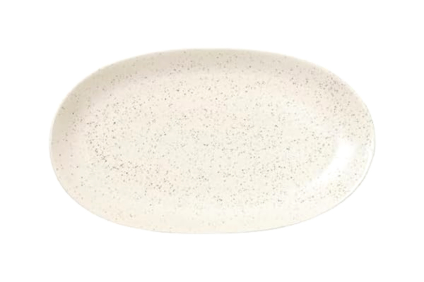Broste Copenhagen broste Copenhagen Nordisk vaniljplatta av keramik i färgen Créme fläckig, mått: 17 cm x 30 cm x 3 cm, 14533424