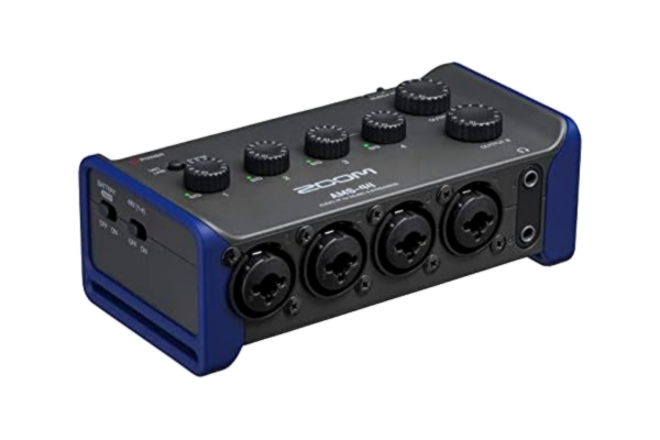Zoom ZOOM AMS-44 USB-C-ljudgränssnitt för musikproduktion och livestreaming – 4 IN/4 OUT med högkvalitativa förförstärkare, kompakt, mobil och mångsidig, idealisk för musiker