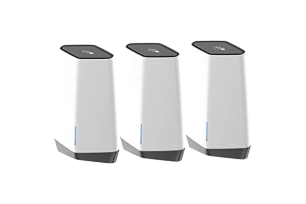 Netgear NETGEAR Orbi Pro WiFi 6 Tri-Band Mesh System (SXK80B3) | Router with 2 Satellite Extenders for Business or Home | Coverage up to 9,000 sq. ft. and 60+ Devices | AX6000 802.11 AX (up to 6Gbps)