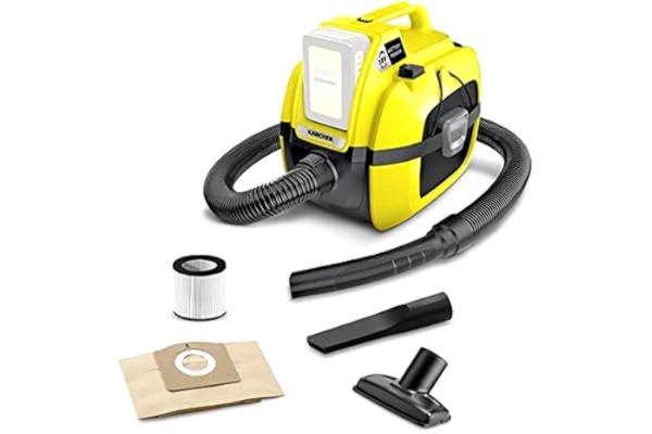 Kärcher  batteridriven grovdammsugare 1 Compact Battery motoreffekt: 230 W, behållarstorlek: 7 liter, blåsfunktion, dammsugning utan filterbyte, kompakt design, 18 volt batteri (medföljer ej)