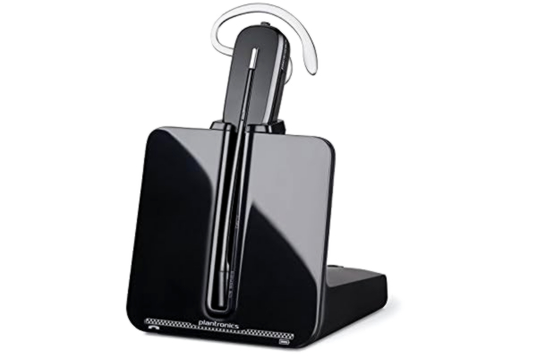 Poly Plantronics – CS540 trådlöst DECT-headset med HL-10 lyftare (Poly) – enkelt öra (mono) konvertibel (3 bärstilar) – ansluts till skrivbordstelefon – brusreducerande mikrofon