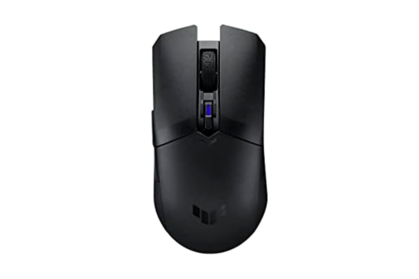 Asus ASUS TUF Gaming M4 Wireless Gaming Mouse, dual wireless modes - Bluetooth/RF 2.4 GHz, 12,000 DPI Optical Sensor, 6 Programmable Buttons, PBT top cover with ASUS Antibacterial Guard, Black