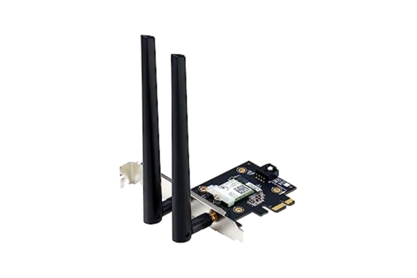 Asus  PCE-AX3000 PCIe-kort (Bluetooth 5.0 Wi-Fi 6 AX3000 Dual Band, 2 x antenner, DFS)