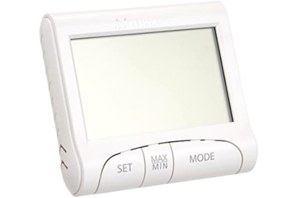 Medisana medisana HG 100, hygromètre numérique pour usage intérieur, thermomètre avec humidité, température ambiante, heure, affichage de l'humidification de l'air intérieur