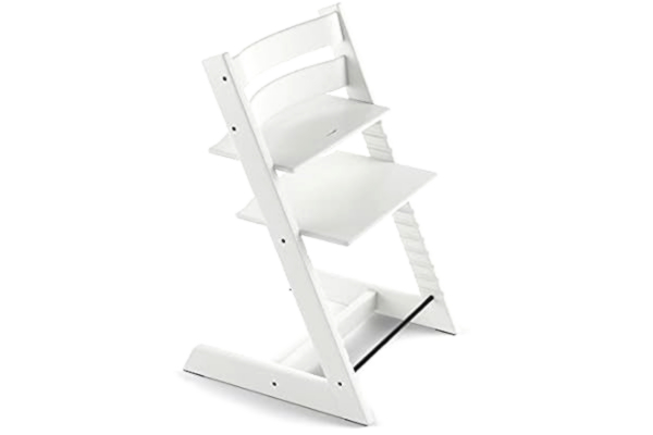 Stokke Tripp Trapp stol från Stokke, vit – justerbar, justerbar stol för småbarn, barn och vuxna – praktisk, bekväm och ergonomisk – klassisk design