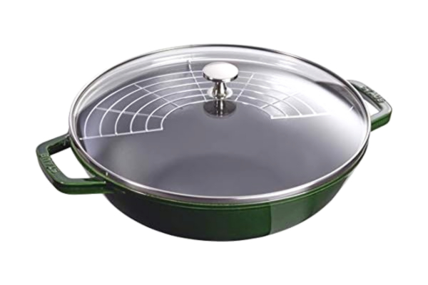 Staub  Specialities Wok Med glaslåg 30 cm, Støbejern