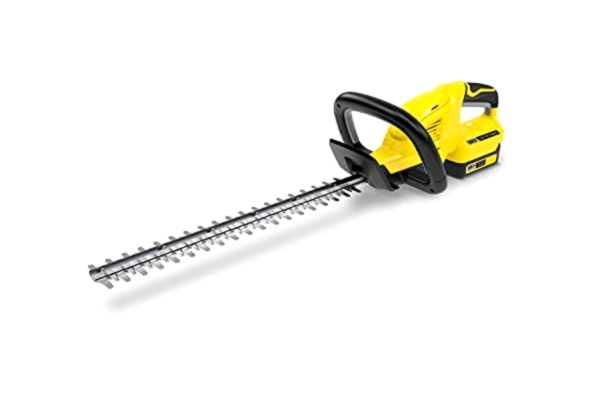 Kärcher  batteridriven häcksax HGE 18-45, prestanda per batteriladdning: 250 m, skärlängd 45 cm, vikt 2,5 kg, bladhastighet: 2 700 v/min, 18 volt batteri (medföljer ej)