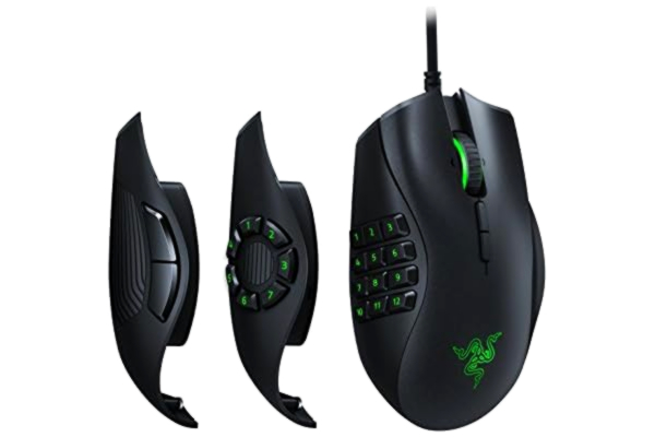 Razer  Naga Trinity Mmo USB Optique 16000Dpi Droitier Noir, Vert Souris - Souris (Droitier, Optique, USB, 16000 Dpi, 120 G, Noir, Vert)
