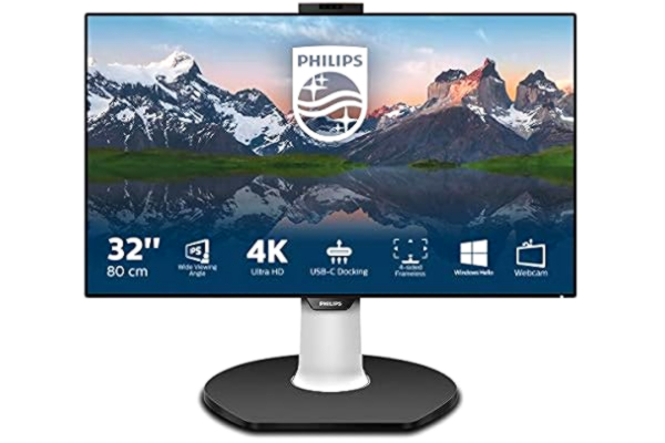 Philips  Brilliance 329P9H/00 Monitor (80 cm (31,5 inch), HDMI, USB-C Docking, USB-Hub, Display Port, 5 ms Responstijd, 3840 x 2160 pixels, 60 Hz), Zwart