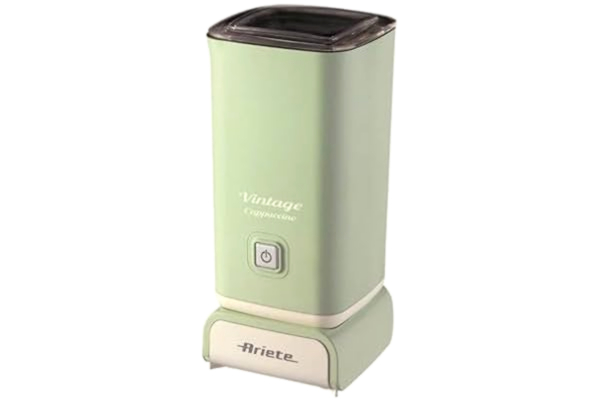 Ariete  2878/04-grön vintage mjölkskummare för cappuccino, te, varm och kall choklad, frystorkad infusioner, plast, grön