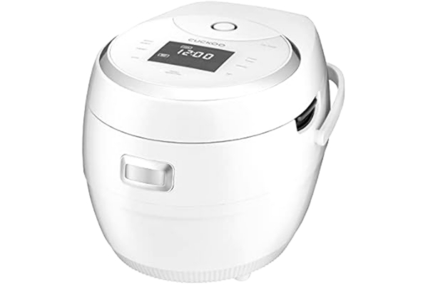 Cuckoo  CR-1020F Riskokare och ångkokare – 14 program, turbo och varmhållningsfunktion, timer – non-stick innergryta, autorengöringsfunktion – 1,8 l kapacitet (10 portioner) – 890 W effekt – vit