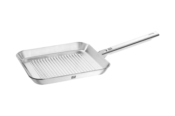 Zwilling  Plus Grillpfanne 45 x 24 x 2,5 cm, Induktionsgeeignet, Silber, 24 cm