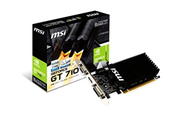 MSI  GeForce GT 710 Silent - 2GB GDDR3 RAM - Näytönohjaimet