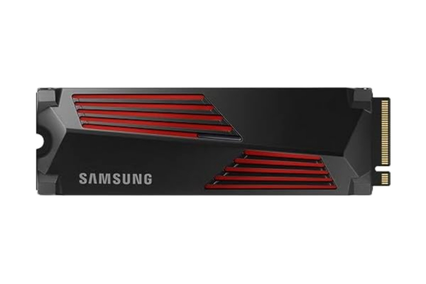Samsung  990 PRO NVMe M.2 SSD mit Heatsink, 2 TB, PCIe 4.0, 7.450 MB/s Lesen, 6.900 MB/s Schreiben, Interne SSD für PC-/Konsolen-Gaming und Videobearbeitung, MZ-V9P2T0CW