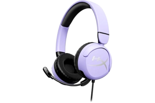 HyperX  Cloud Mini Trådbundet spelheadset för barn, volymgräns 85dB, för PC/Switch/PS/Chromebook/Xbox/Mobile, lavendel