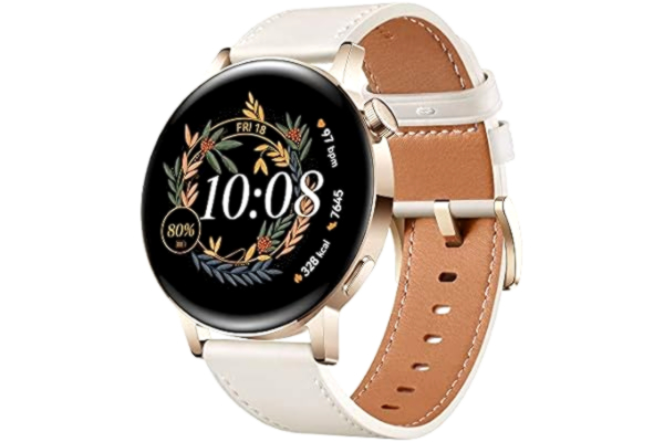 Huawei  | Watch GT 3 (42mm) - Smartwatch med rem - håndledsstørrelse: 130-190 mm - Gold/Hvid