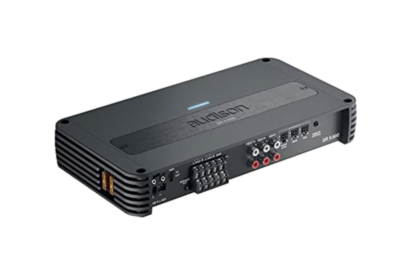 Audison  SR 5.600 1000 W 5-kanałowy wzmacniacz (4 x 75 W + 330 W (4Ω) | 4 x 115 W + 550 W (2Ω) | HPF/LPF/BAND/PEŁNY | Wzmocnienie basu)