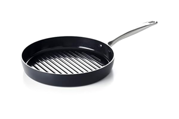 GreenPan  Chatham Black Prime Midnight Hård Anodiserad Hälsosam Keramisk Non-stick, 11" grillpanna, PFAS-fri, Diskmaskinssäker, Ugnssäker, Svart