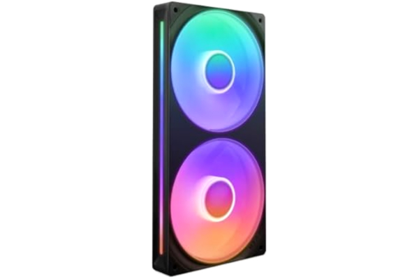 NZXT  F240 RGB Core - 240mm fläktenhet med en ram och 2 x 120mm RGB-fläktar - Hastighets- Och belysningskontroll - Högt statiskt tryck och luftflöde - Fluiddynamiska lager - 8 aRGB-lysdioder - Svart