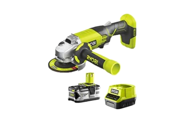 Ryobi Szlifierka kątowa Ryobi R18AG-140S 18 V (+ akumulator 4 Ah + ładowarka + torba)