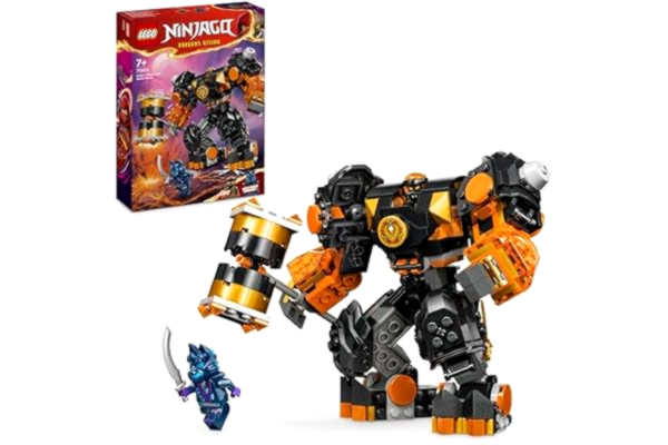 LEGO  NINJAGO Coles elementjordrobot Byggsats med Leksaksrobot och Minifigur, Spännande Byggleksak för barn, Byggset med Ninjatema, Presentidé, från 7 år 71806