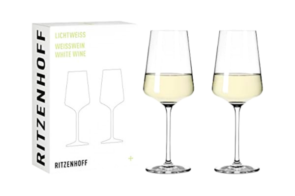 Ritzenhoff RITZENHOFF 6111006 vitvinsglas 400 ml – serie ljusvitt – 2 stycken i presentset – stiligt modern – tillverkad i Tyskland
