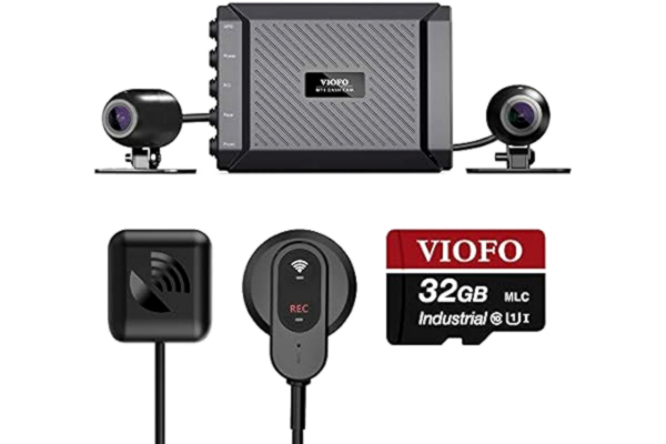 Viofo VIOFO MT1 Motorfiets Dash Cam Voor en Achter 1080P Dual Channel Waterdichte Motorbike Camera 170 Graden Hoek, Ingebouwde WiFi, GPS, G-Sensor, Waterdicht, Auto Aan/Uit, 32GB SD-kaart Inbegrepen