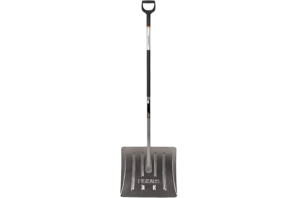 Fiskars  snöskyffel för små och stora mängder snö, bladbredd: 44 cm, Plast/aluminium, Svart/silver, 1001636