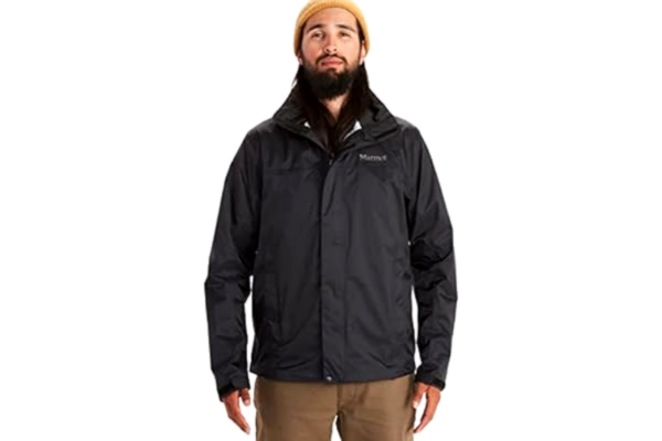 Marmot  Heren PreCip Eco Jacket, Waterdicht regenjack, winddichte regenjas, ademend; opvouwbaar hardshell windjack, ideaal voor fiets- en wandeltochten,S,Zwart