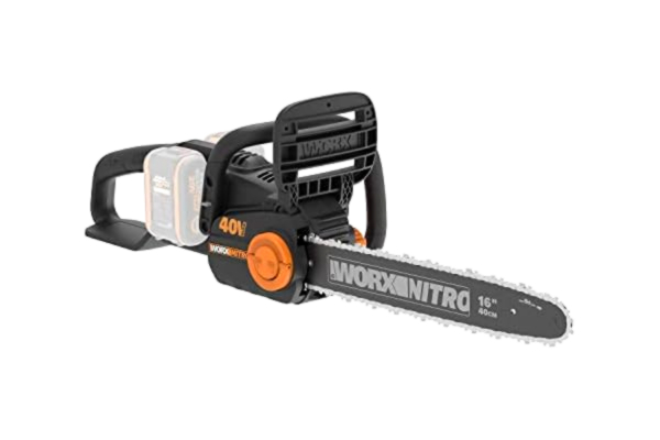 Worx WORX Nitro motorsåg 40 V (2 x 20 V) | PowerShare | WG385E.9 | Inget batteri och laddare ingår, borstlös motor | svärd 40 cm | Kedjebroms och automatisk smörjning