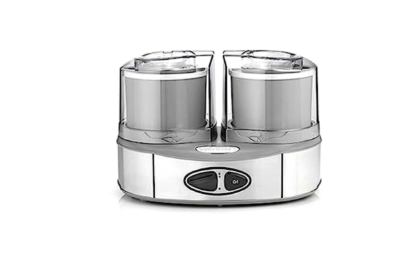 Cuisinart Ismaskine 2 x 1 liter i børstet stål ICE40BCE